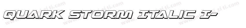 Quark Storm Italic I字体转换